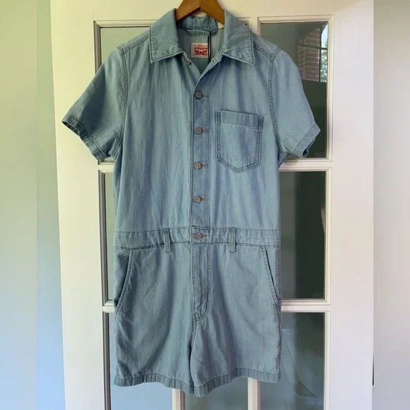 NWT Levi's Light Wash HERITAGE ROMPER |  XS - Picture 3 of 10